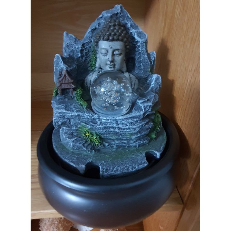 Thác nước phong thủy mini phật giáo