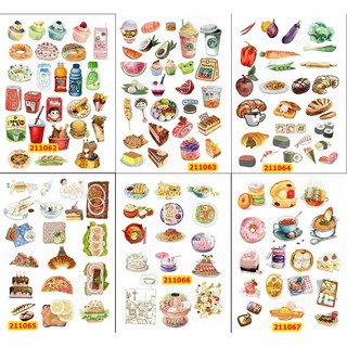 Sticker A4 [NƯỚC UỐNG + BÁNH NGỌT 2] Dạng Lì Trang Trí Bullet Journal Siêu Đẹp 211