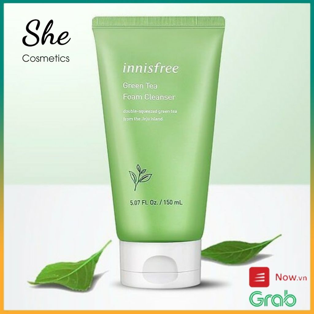 Sữa rửa mặt trà xanh Innisfree-Làm sạch da,ngăn ngừa mụn,chống õi hóa Innisfree Green Tea Foam Cleanser
