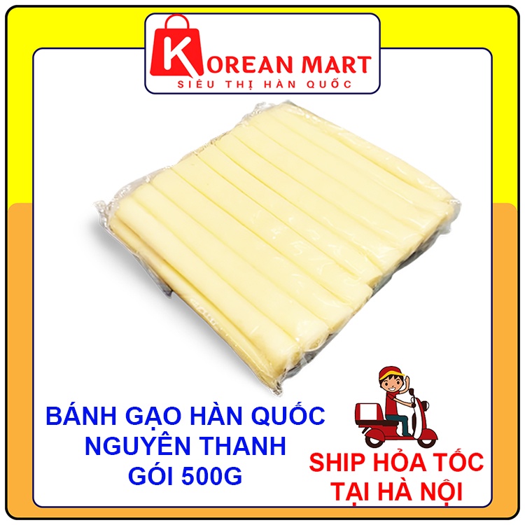 Bánh gạo hàn quốc tokbokki nguyên thanh gói 500g