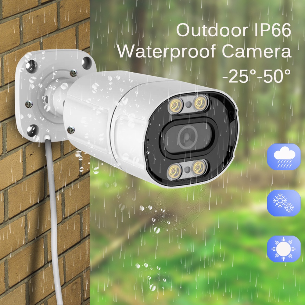 Máy ảnh Camera IPC poe An Ninh 5MP 4MP 3MP CCTV Camera H.265 POE, Âm thanh, full color màu vào ban đêm.Onvif