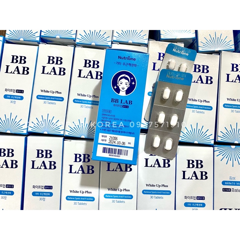 Viên  BB LAB White Up Plus Giúp Trắng Da, giảm nám tàn nhang