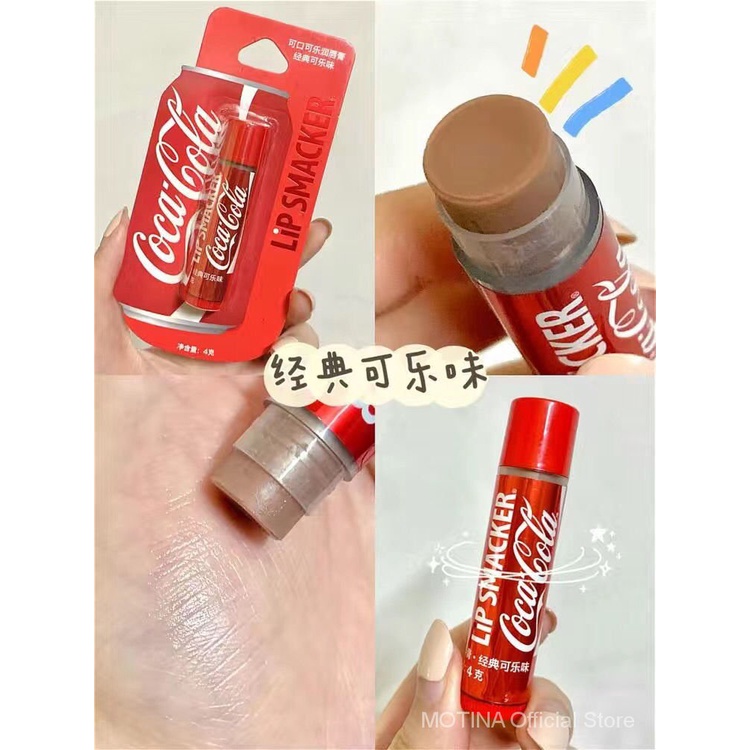 Son dưỡng môi hình lon coca cola dưỡng môi nứt nẻ