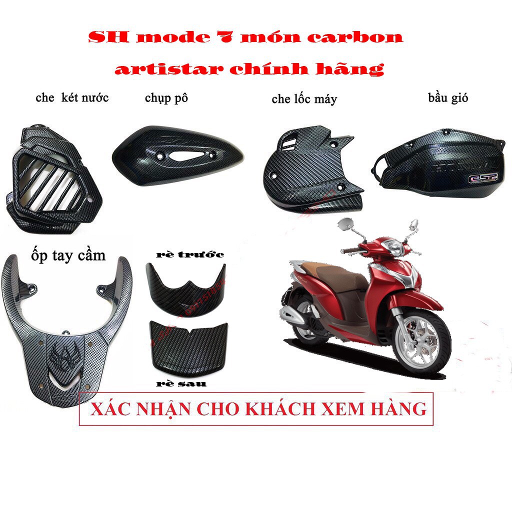 [HÀNG ĐẸP] -  🌴COMBO  CARBON SH MODE 7 MÓN  2015-2019🌴 ( chi tiết liệt kê bên dưới)