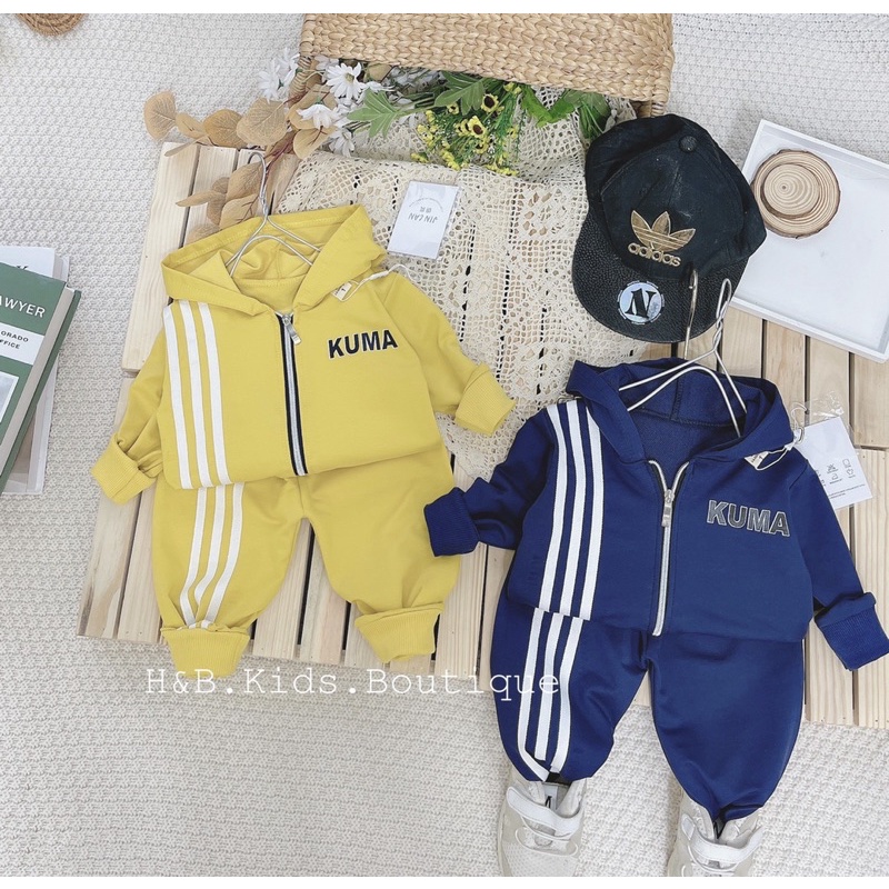 Bộ thể thao cho bé, hàng cao cấp giá tốt ️- Bộ Adidas thể thao nỉ da cá cao cấp cho bé K076