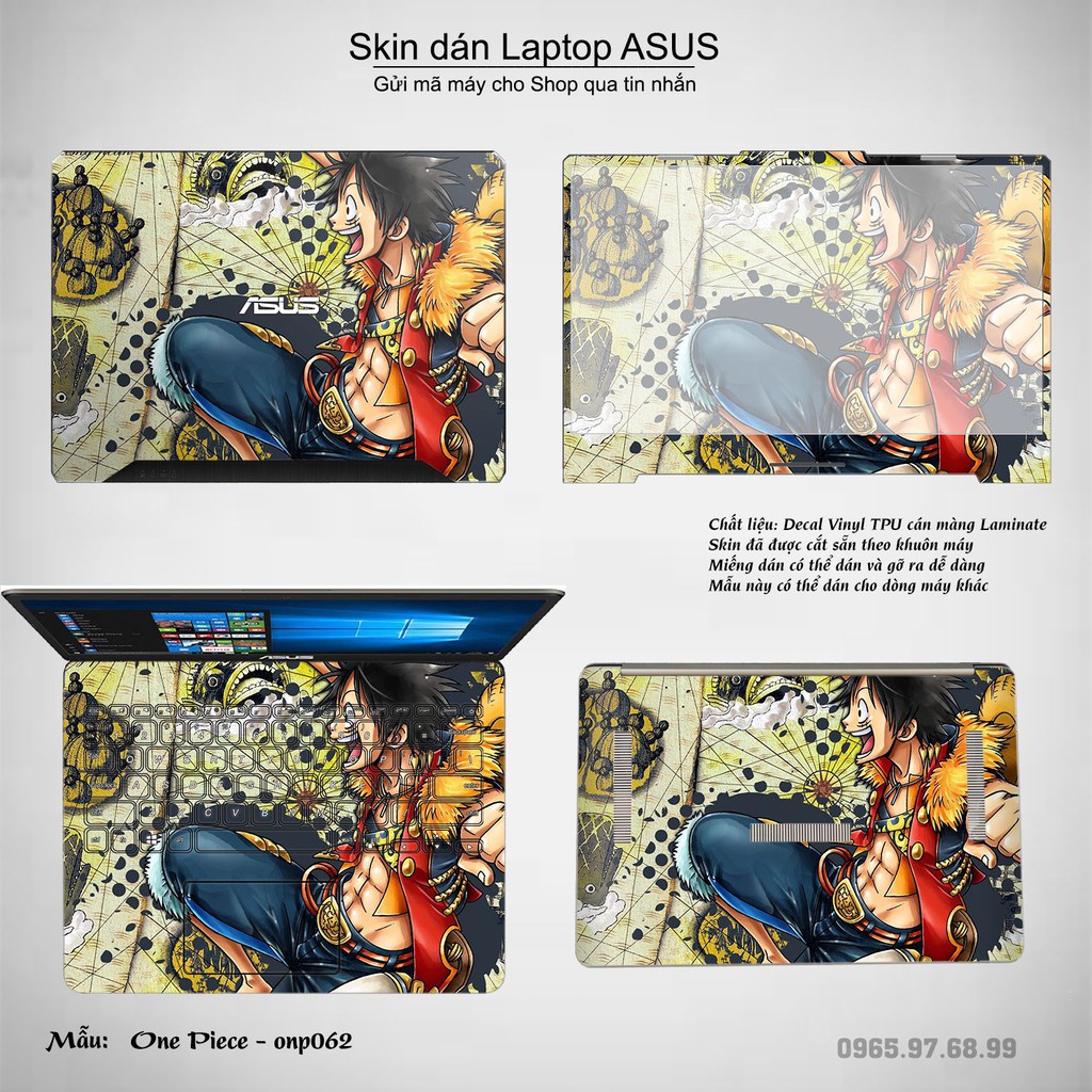 Skin dán Laptop Asus in hình One Piece nhiều mẫu 3 (inbox mã máy cho Shop)