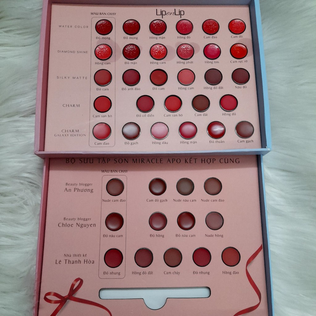 Bộ sưu tập son 42 màu Lip On Lip và Miracle Apo | BigBuy360 - bigbuy360.vn