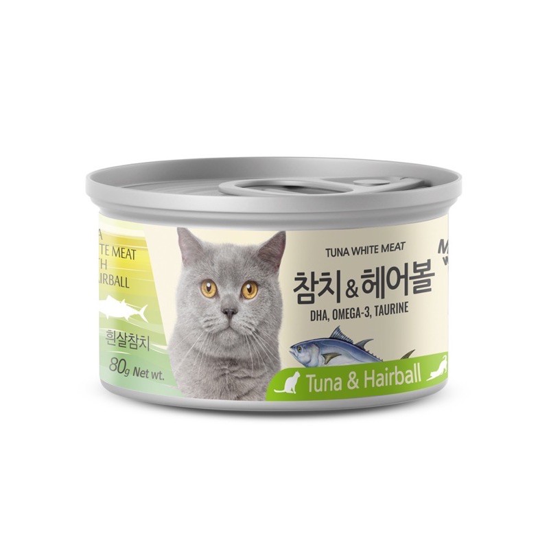 Pate MEOWOW tuna white cá ngừ trắng nguyên miếng cho mèo lon 80g