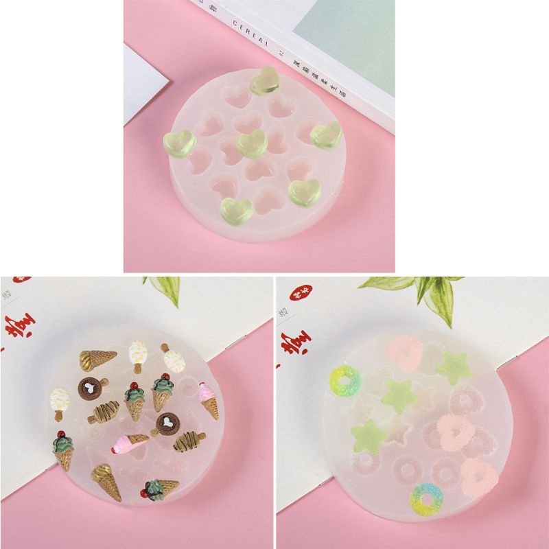 Khuôn đúc nhựa resin tạo hình bánh kẹo que kem nhiều kiểu dáng tùy chọn dùng làm mặt trang sức nghệ thuật #6