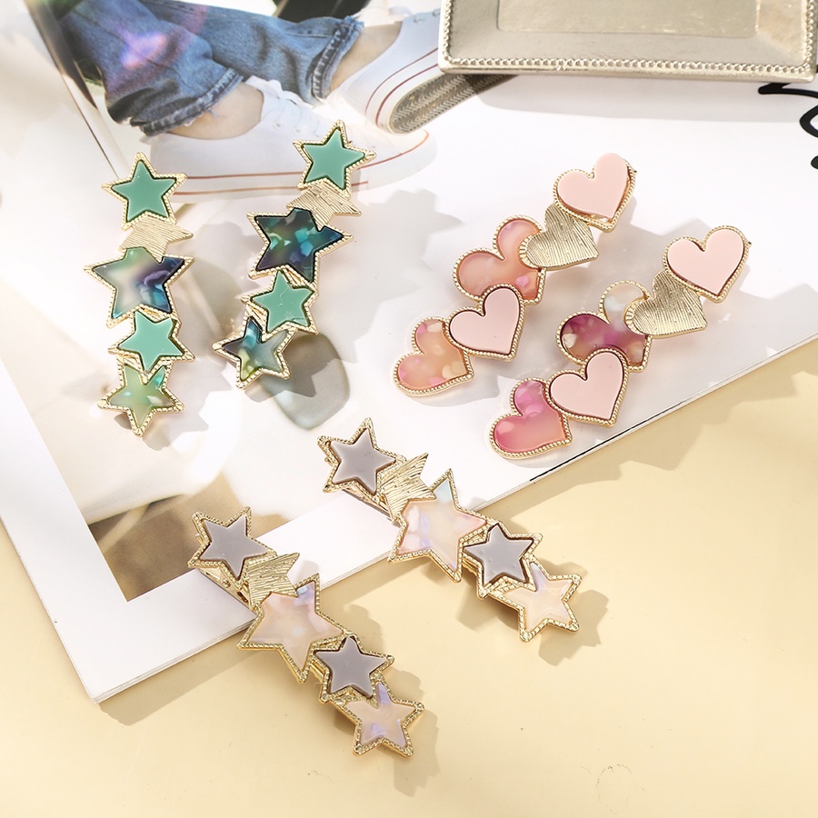 Set 2 Kẹp Tóc Hình Ngôi Sao Phong Cách Hàn Quốc