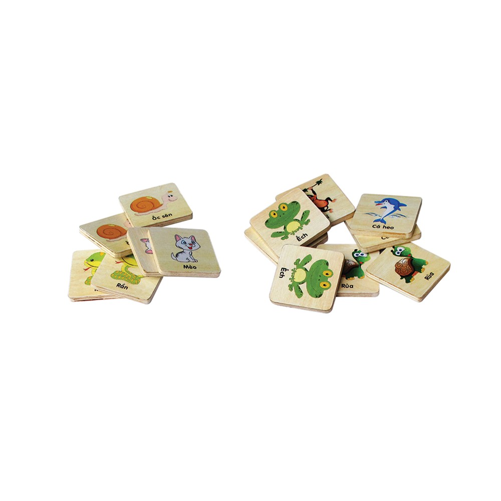 Đồ chơi gỗ Winwintoys 64222 | Tìm hình con vật giống nhau | Rèn luyện trí nhớ cho bé | Đạt chứng nhận CE và CR
