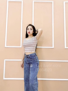 Áo tăm trễ vai dáng croptop