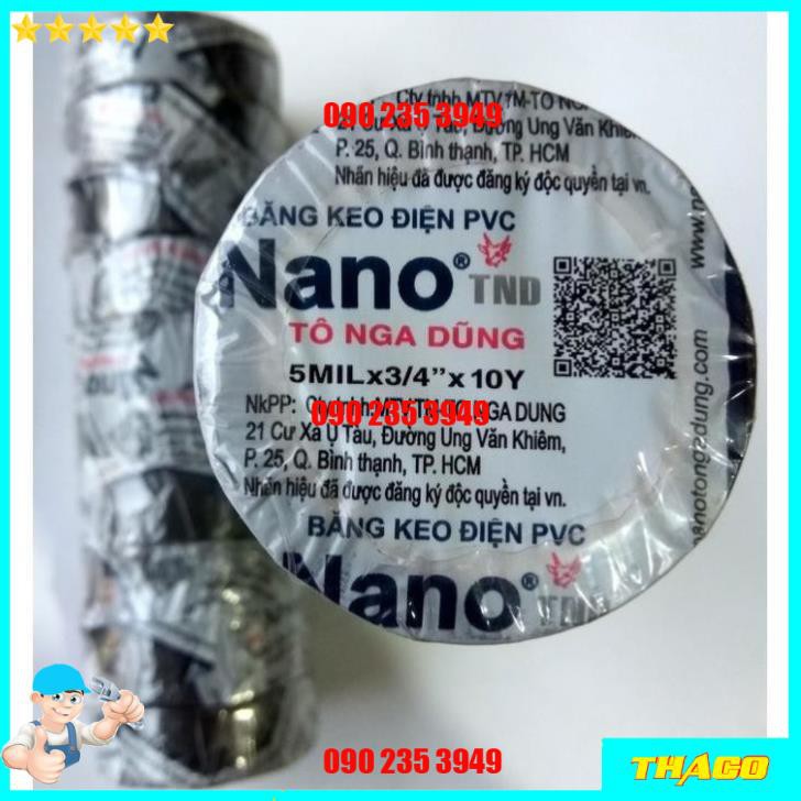 2 cuộn băng keo điện PVC 10y Nano - PVC10yNano Đsg