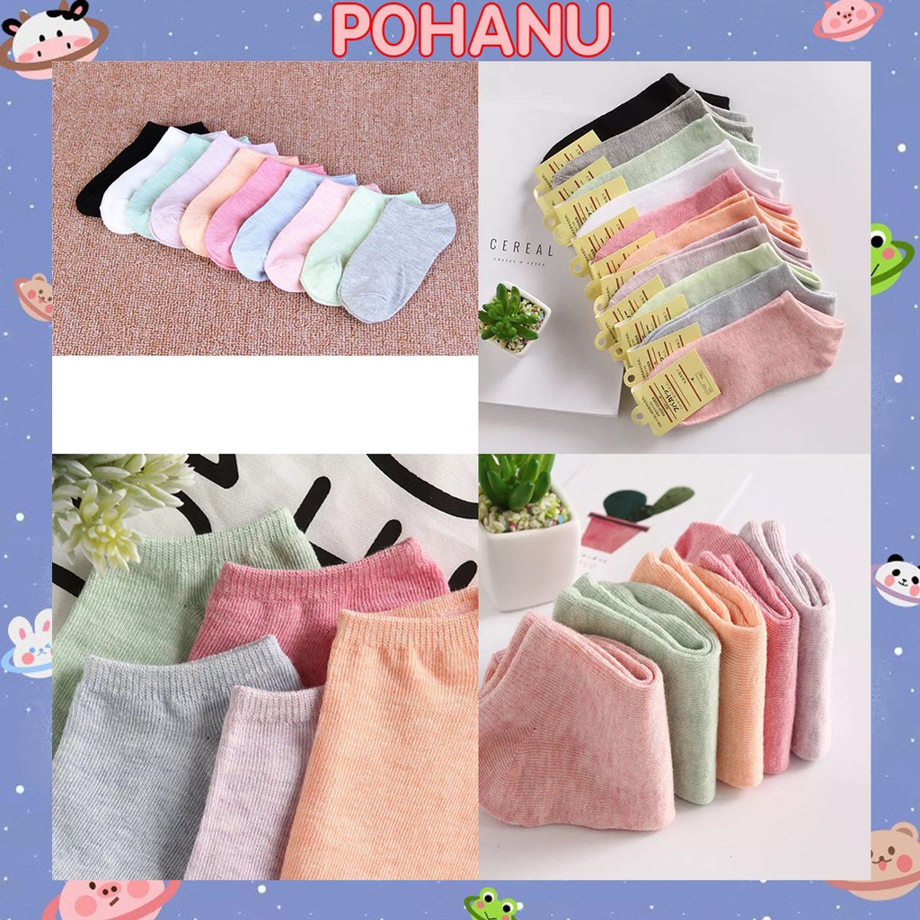 Set 10 Tất Nữ Docamo Cổ Thấp Hàng Xuất Mềm Mịn Nhiều Màu CT5