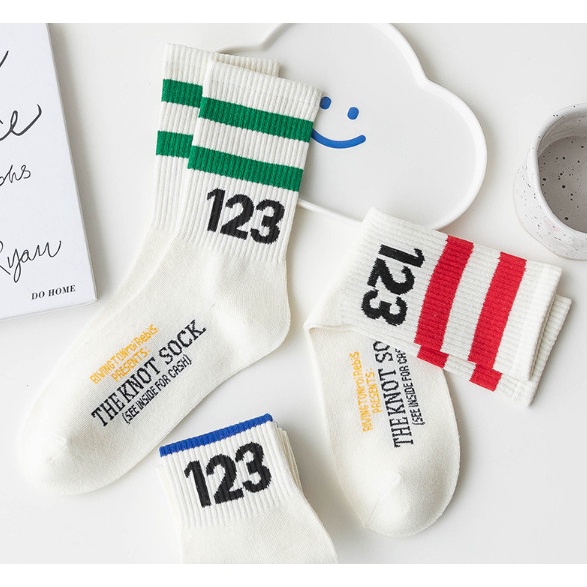 Vớ Tất cổ cao UNISSEX số 123  phong cách thể thao, đường phố, năng động.