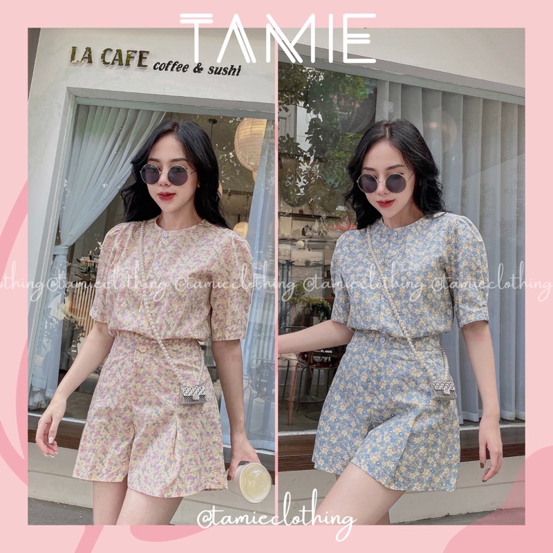 Set Hoa Nhí Summer Màu Pastel Áo Kèm Quần Short TAMIEclothing