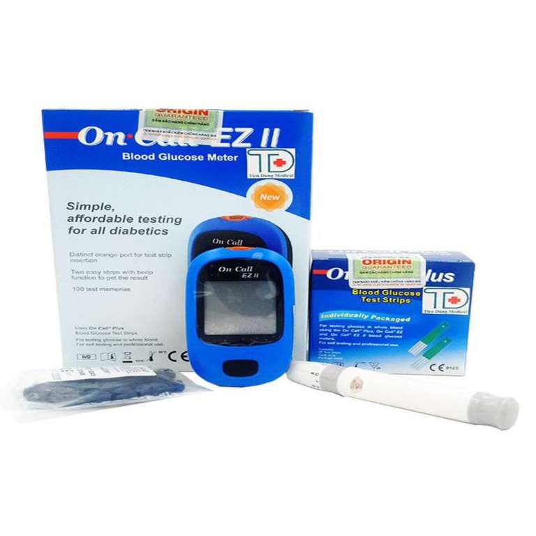 Bộ Máy đo huyết áp Citizen CH617 -  Máy đo tiểu đường Acon EZII USA (đủ kim + que)- Tặng Bóng gai tập cơ tay
