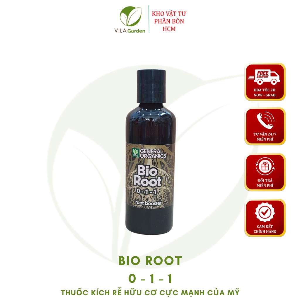 Bio Root 0-1-1 - Thuốc Kích Rễ Hữu Cơ Cực Mạnh USA chai chiết 100ml