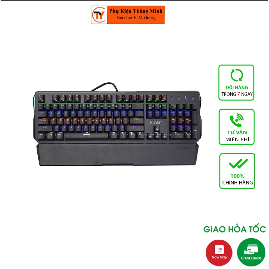 Bàn phím cơ quang học Fuhlen Destroyer Switech blue (black)- Chính hãng bảo hành 24 tháng