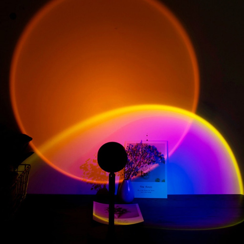 Đèn LED USB Chiếu Cầu Vồng Hoàng Hôn Cho Phòng Ngủ Quán Cà Phê Tiệc Tùng