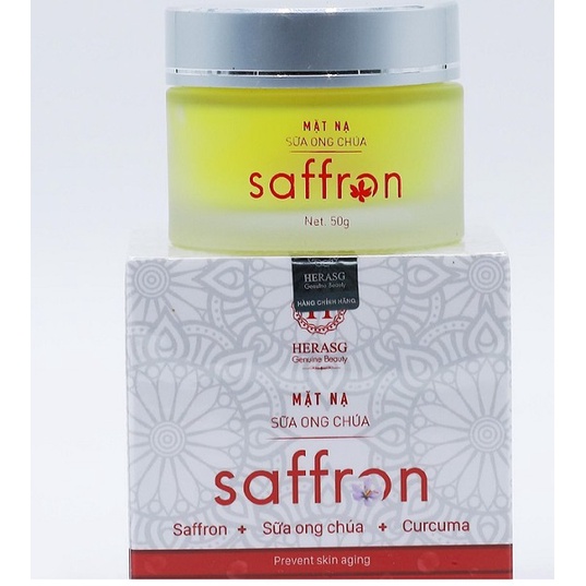 🍀 Saffron Mask Hộp 7 miếng Mặt nạ nhuỵ hoa nghệ tây Saffron mask J&L nhập khẩu UK