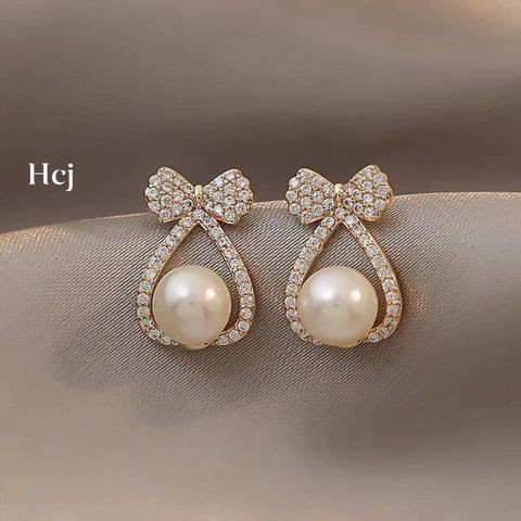 BÔNG TAI BẠC - NỤ BẠC GẮN NGỌC TRAI NHÂN TẠO - KHUYÊN TAI NỮ