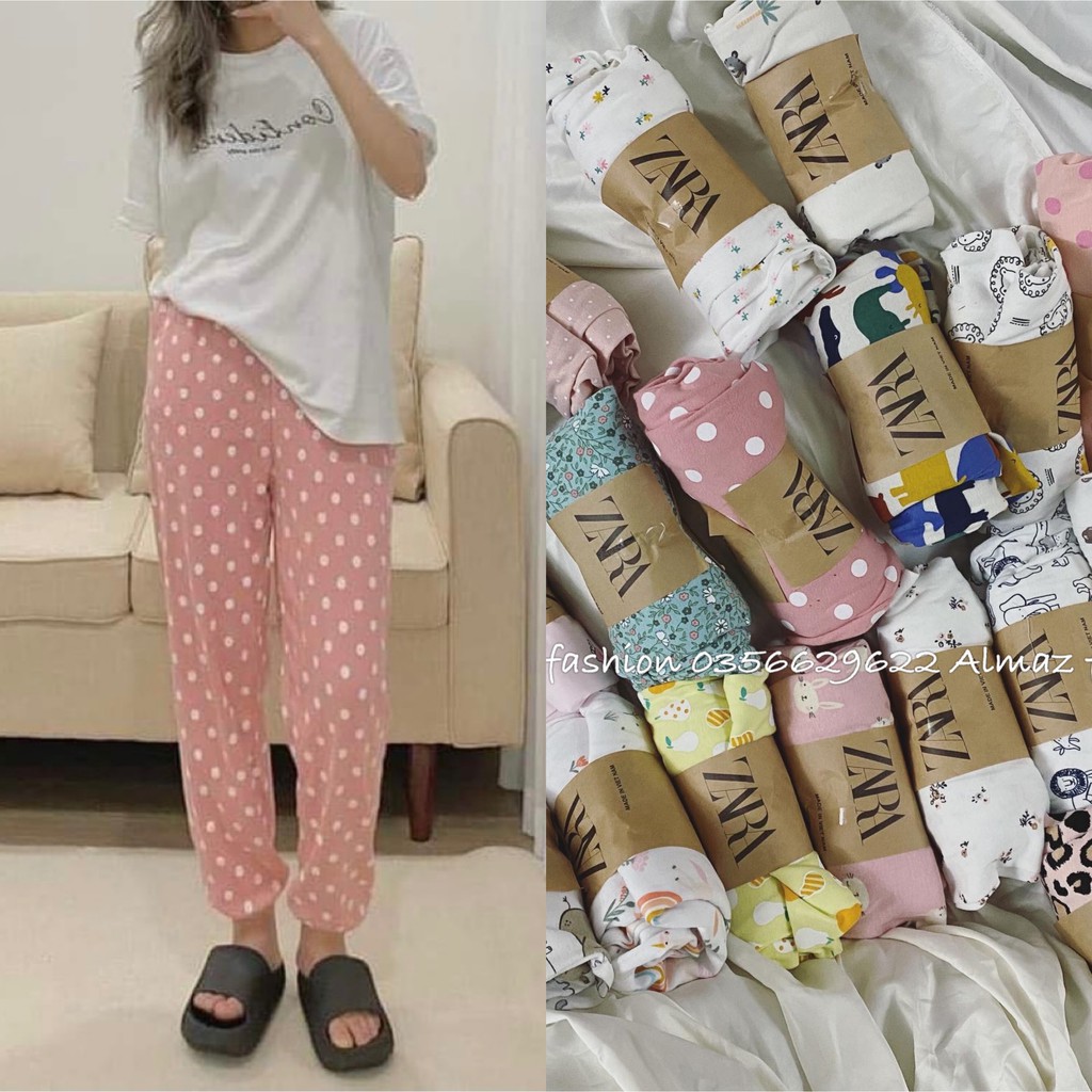 Quần cotton hàn quốc siêu dễ thương nhiều họa tiết