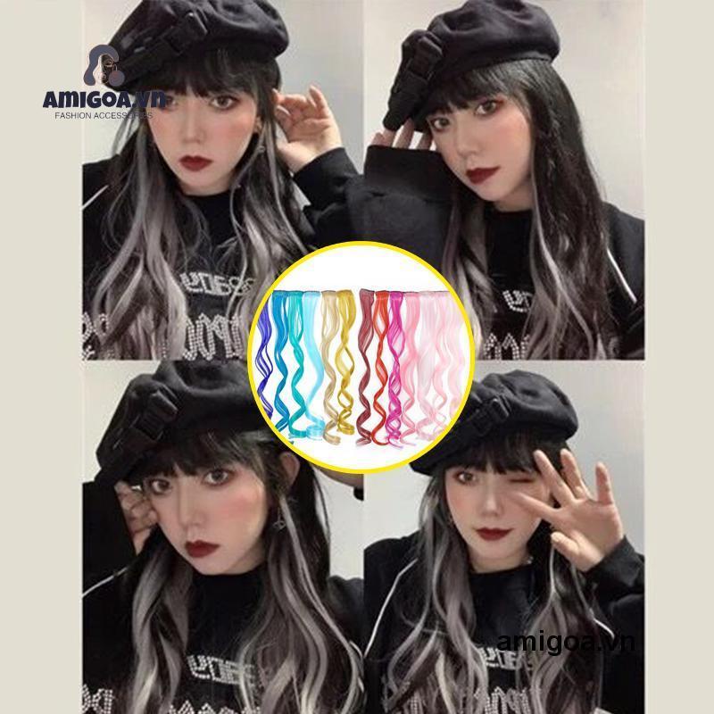 ✨✨Tóc giả xoăn dài có  tùy chọn thời trang kiểu Hàn cho nữ