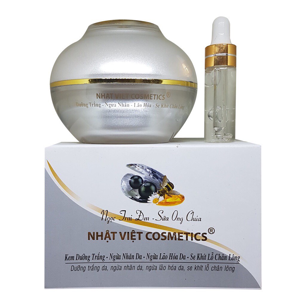 KEM NHẬT VIỆT NGỌC TRAI ĐEN DƯỠNG TRẮNG DA NGỪA LÃO HÓA VIP 30G