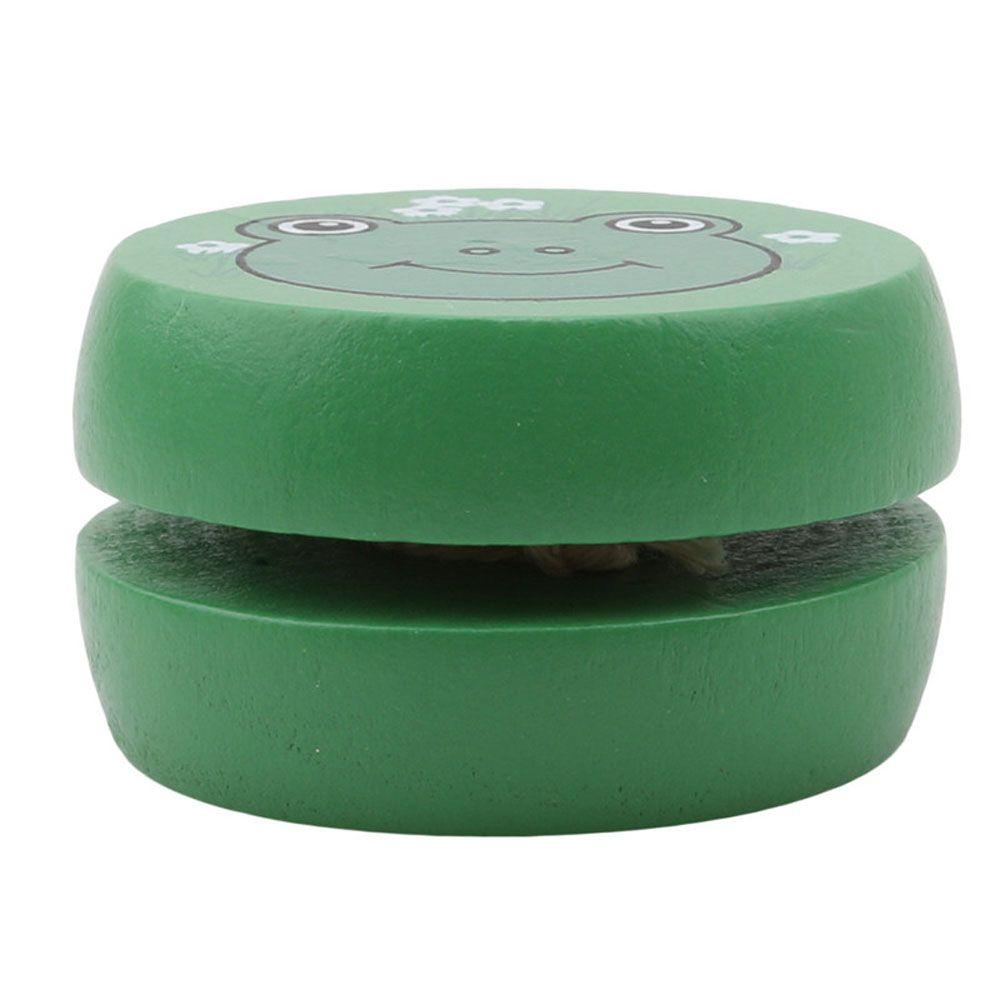 LILYES Yo-yo Đồ Chơi Yo Yo Bằng Gỗ In Họa Tiết Động Vật Hoạt Hình Cho Bé