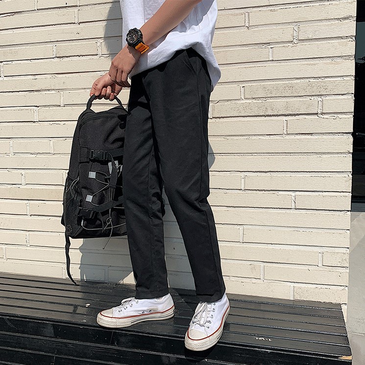 [Quần QKK01] Quần Baggy Chất Vải Kaki Dày Mịn Kiểu Dáng Đơn Giản Phong Cách Unisex