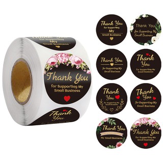 Cuộn 500 tem Sticker Thank you in Màu Tự Dính - Tem cảm ơn-Cuộn Sticker cảm ơn 500 tem