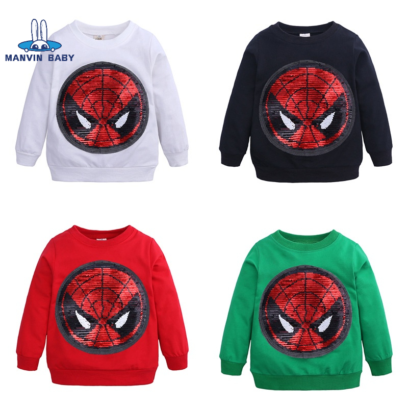 Áo sweater MANVIN BABY tay dài đính kim sa lấp lánh thời trang cho bé