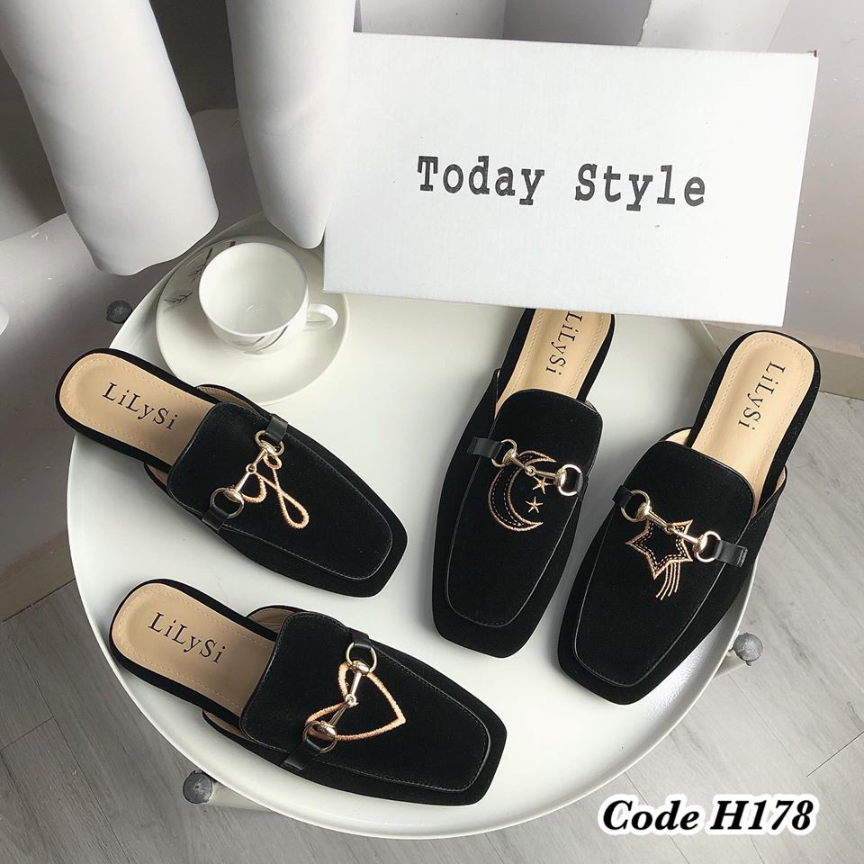 Dép cao gót 1p bít mũi Today Style da mềm H178