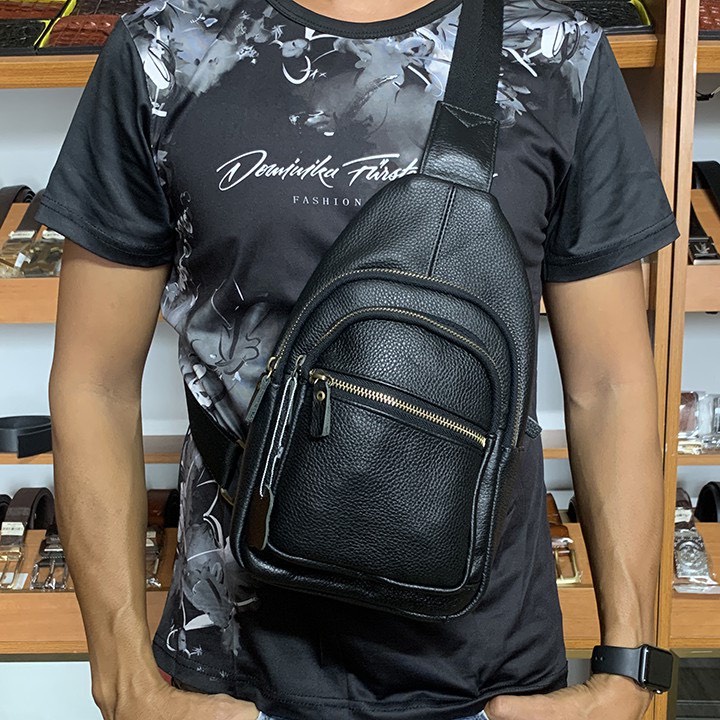 Túi đeo chéo da bò thật Da bò cao cấp CB03