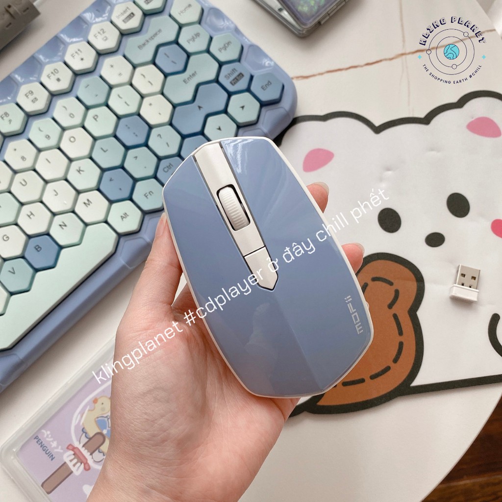 [Freeship] Bộ bàn phím + Chuột không dây/Bluetooh HONEY MOFii 3 màu pastel xinh xắn [Tặng lót chuột + Pin + Sticker]