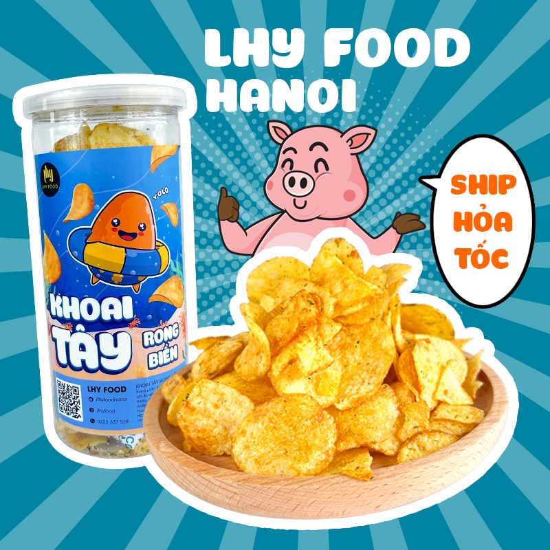 Khoai tây chiên, snack khoai tây lắc phô mai, xóc mắm, sate 200g mix 5 vị ăn vặt LHYFOOD thơm ngon giòn tan đậm vị