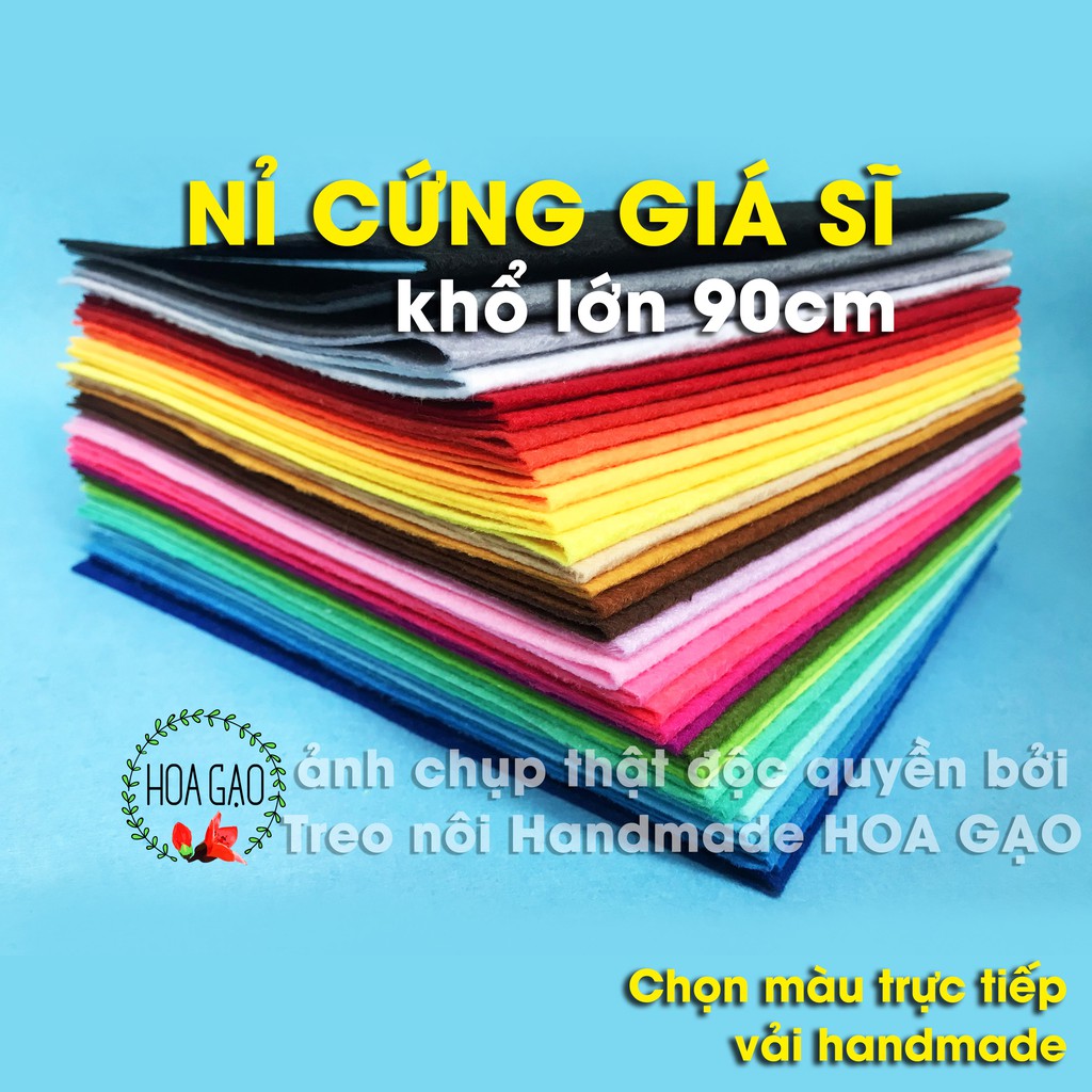 vải nỉ cứng (dạ nỉ) khổ 90*90 cm handmade | BigBuy360 - bigbuy360.vn