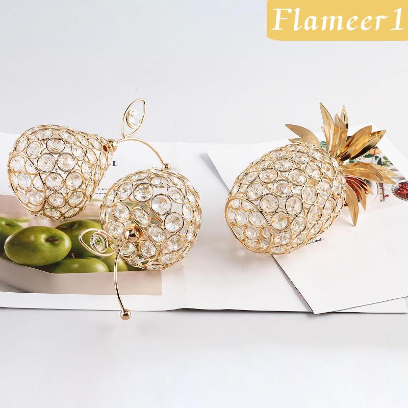 [Flameameer1] Tượng Pha Lê Điêu Khắc Thủ Công Hình Trái Cây Trang Trí