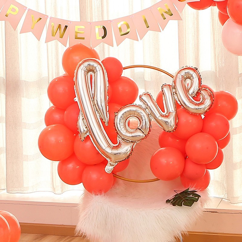 Chữ love liền tráng nhôm trang trí tỏ tình lễ tình nhân phòng cưới