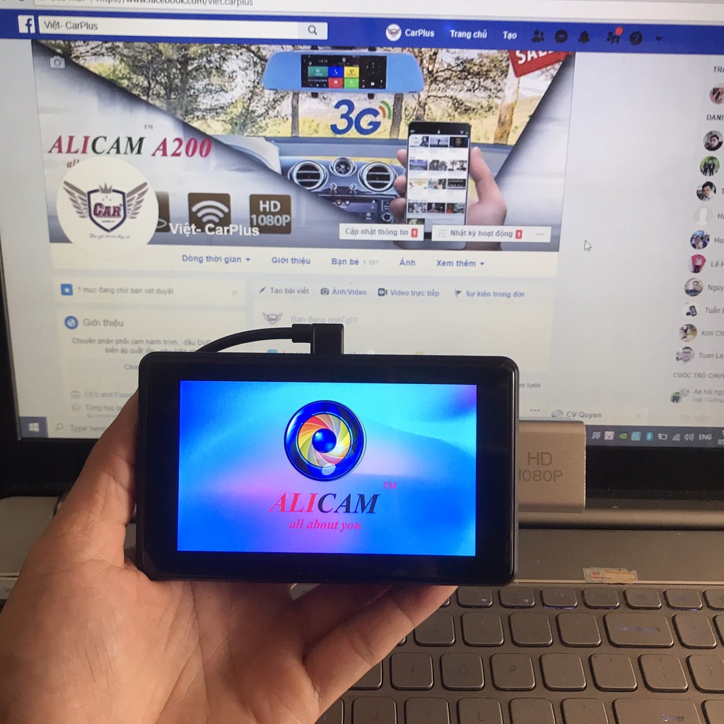 Cam hành Trình T4 Promax - Quay 2 mắt trước sau Full Hd - Giam sát xe từ xa.