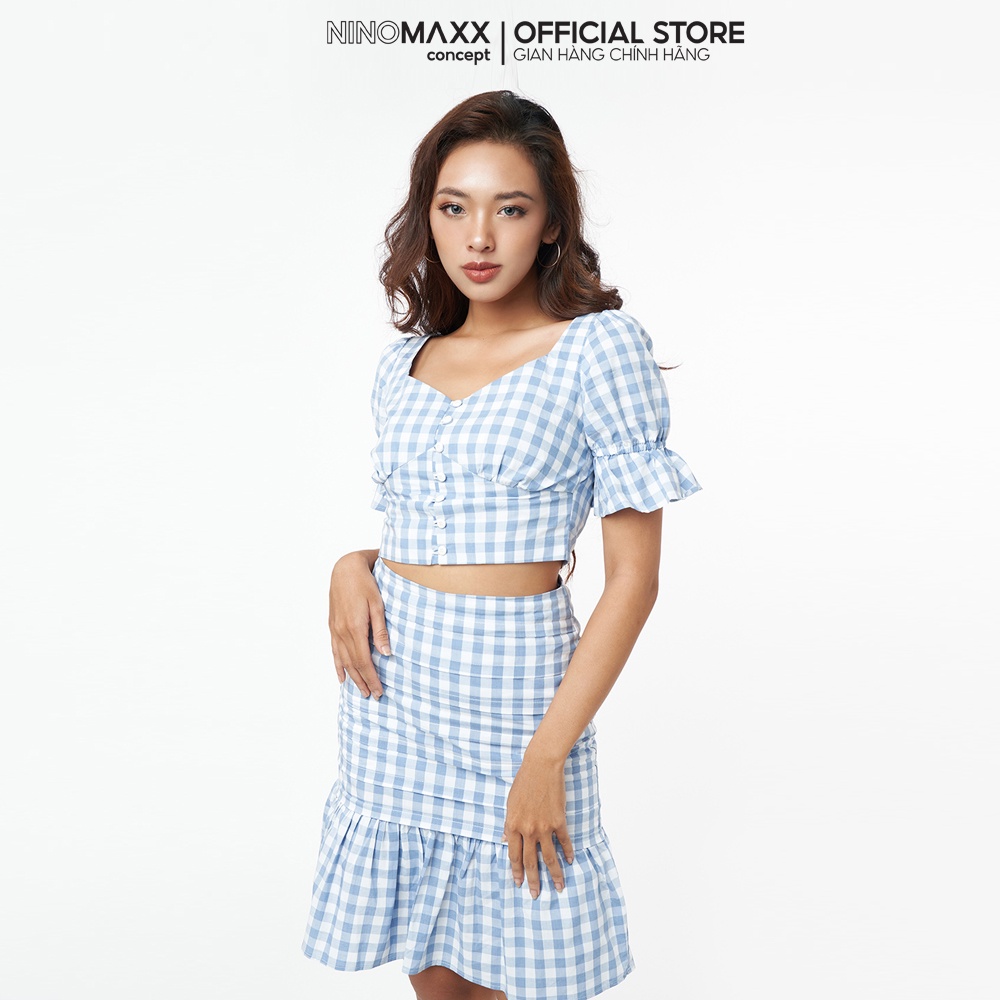 SWEET SIXTEEN Set áo và chân váy Nữ sọc caro 2104068