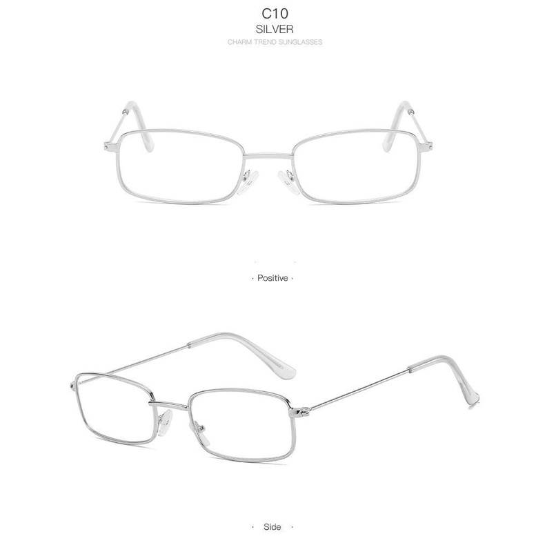 Mắt Kính Gọng Kim Loại Chống Ánh Sáng Xanh Phong Cách Retro Thời Trang Cho Nữ