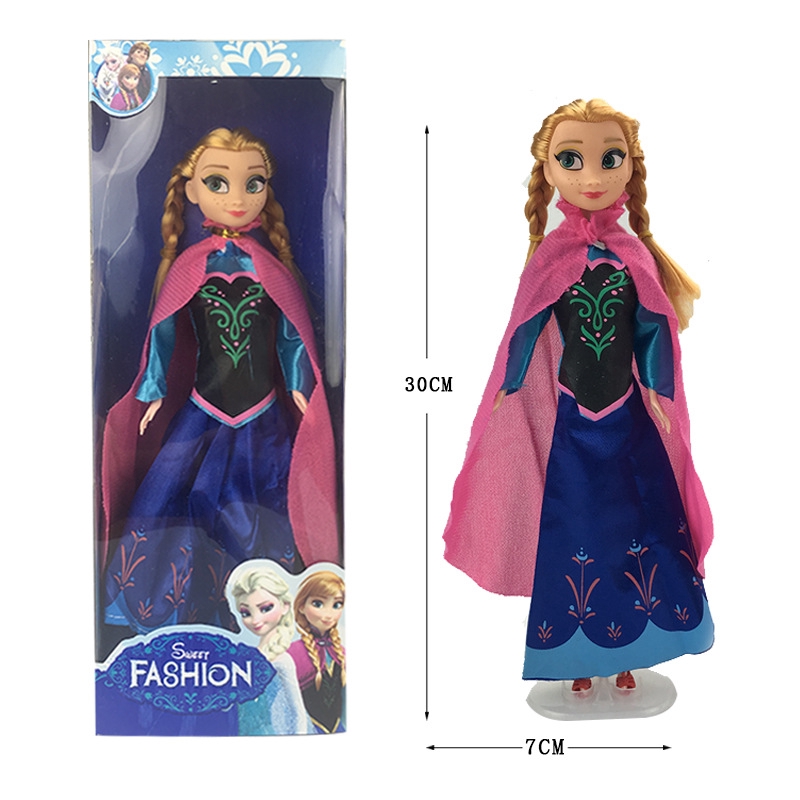 DISNEY Búp bê nhồi bông hình công chúa Anna Elsa dễ thương