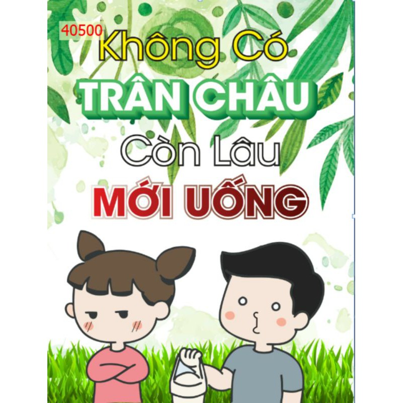 combo 4 bức tranh trang trí quán trà sữa 3D