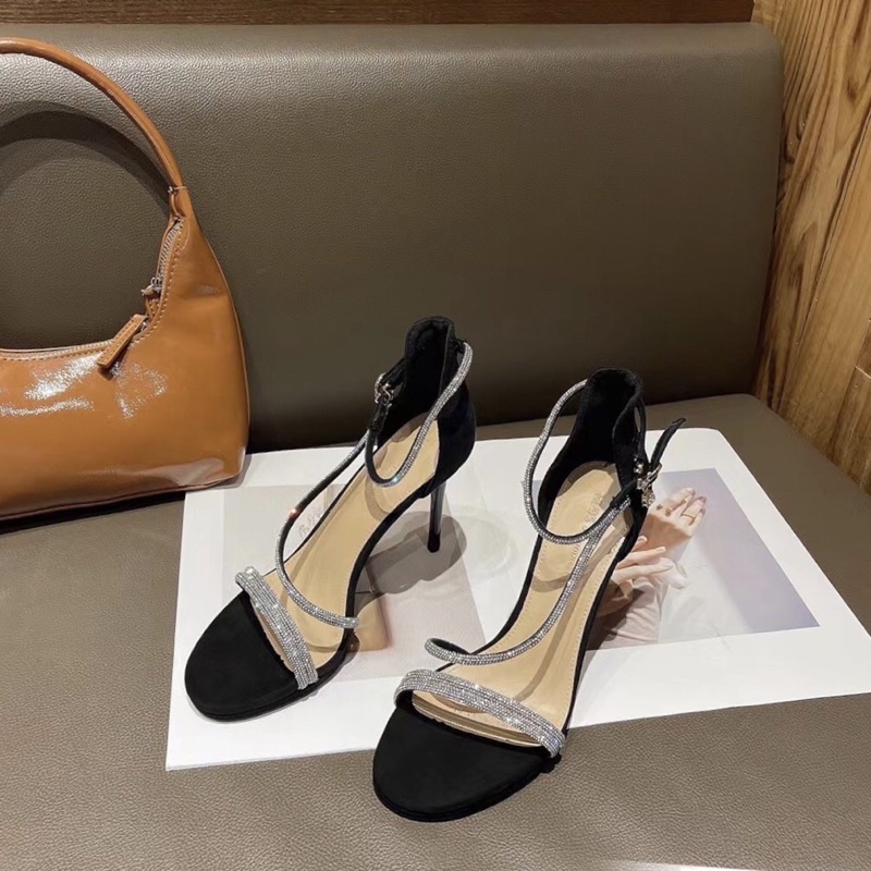 Giày sandal cao gót đính đá 7 phân, 9 phân