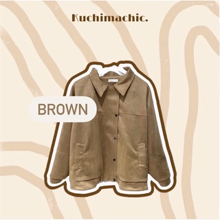 KUCHIMACHIC- Áo khoác da lộn MÃ AK01