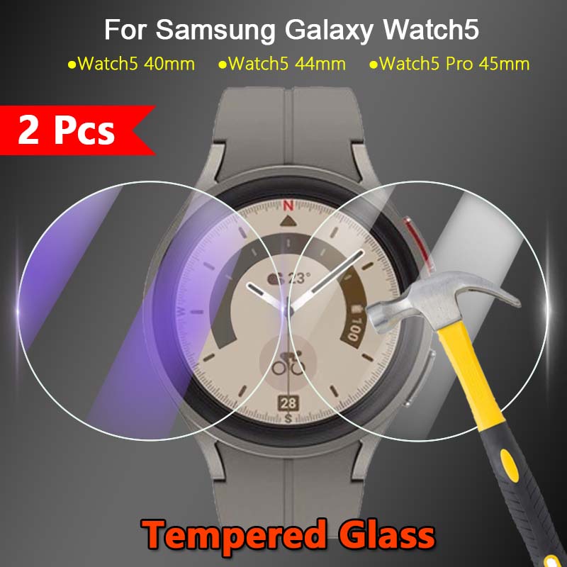 1 / 2 / 3 / 5 Kính Cường Lực 9H Siêu Mỏng Cho Đồng Hồ Samsung Galaxy Watch5 Pro 40mm 44mm 45mm 2.5D