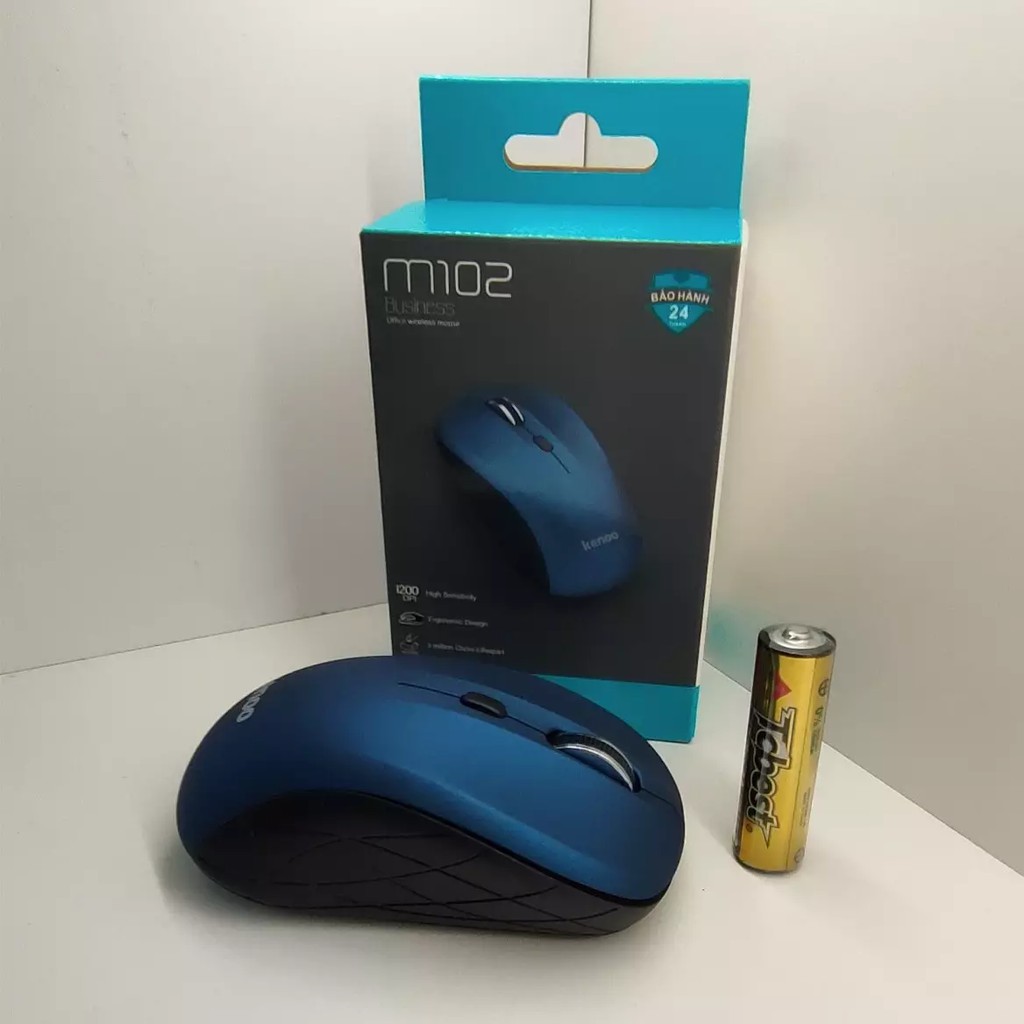 Chuột không dây Kenoo M102 (USB/Xanh Đen/1 pin rời) - Chính Hãng