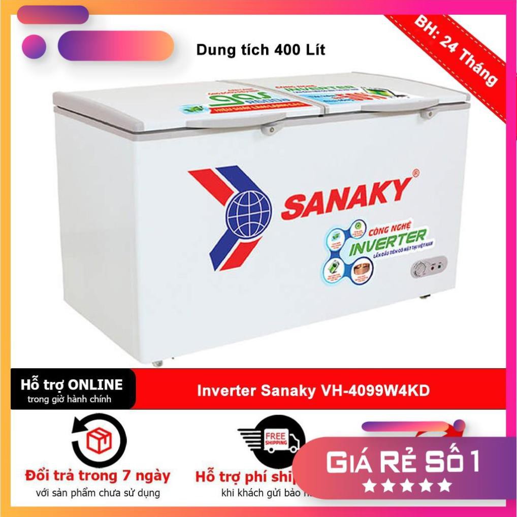 [HÀNG CHÍNH HÃNG] Tủ đông Inverter Sanaky VH-4099W4KD | 400 lít